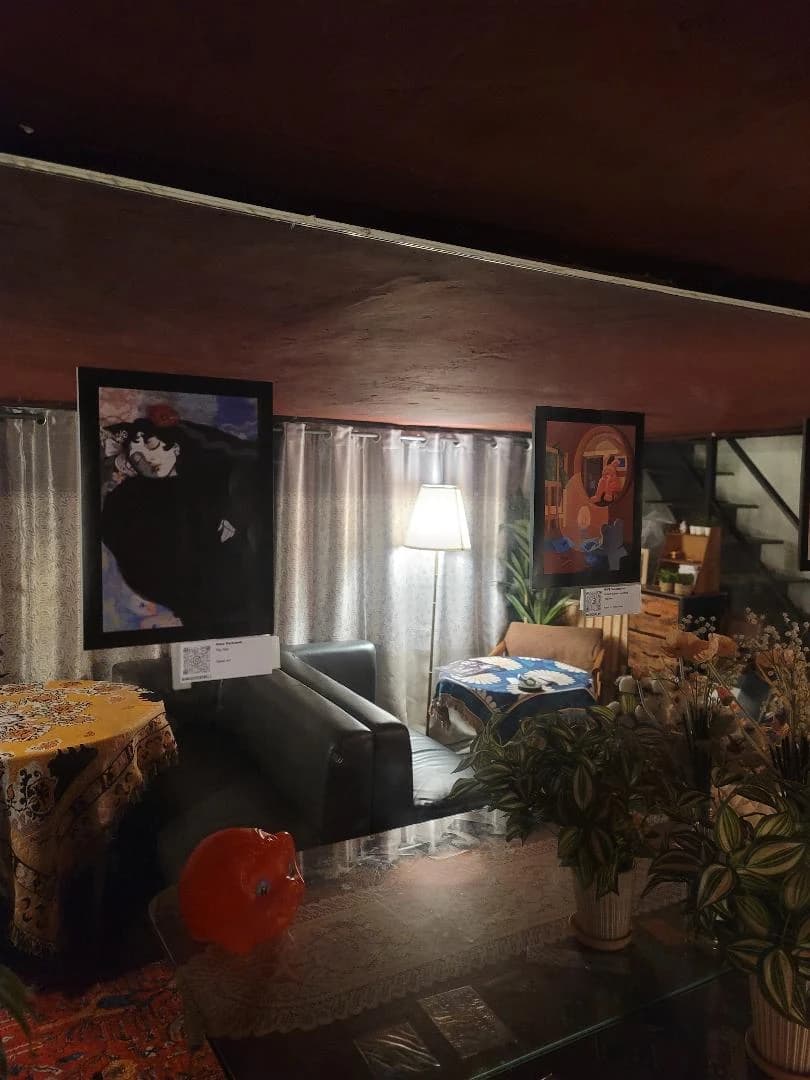 Paintings displayed at the Itaewon Film Festival